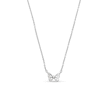 Thumbnail Image 0 of Child's Vera Wang Love Collection White Topaz Butterfly Necklace in Sterling Silver - 16”