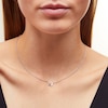 Thumbnail Image 1 of Child's Vera Wang Love Collection White Topaz Butterfly Necklace in Sterling Silver - 16”