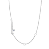 Thumbnail Image 2 of Child's Vera Wang Love Collection White Topaz Butterfly Necklace in Sterling Silver - 16”