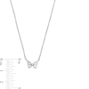 Thumbnail Image 3 of Child's Vera Wang Love Collection White Topaz Butterfly Necklace in Sterling Silver - 16”