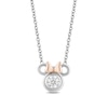 Thumbnail Image 0 of Disney Treasures Minnie Mouse 0.23 CT. Diamond Solitaire Necklace in Sterling Silver and 10K Rose Gold