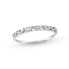 Thumbnail Image 0 of Diamond Accent Leaf Stackable Anniversary Band in 10K White Gold