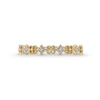 Thumbnail Image 4 of Diamond Accent Clover Alternating Vintage-Style Stackable Anniversary Band in 10K Gold