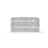 Thumbnail Image 4 of 0.25 CT. T.W. Diamond Multi-Row Vintage-Style Anniversary Band in Sterling Silver