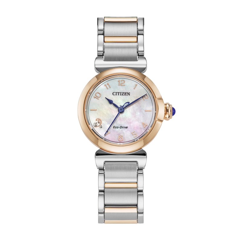 Main Image 1 of Ladies’ Citizen Eco-Drive® L Mae Dress Classic Two-Tone Watch with Mother-of-Pearl Dial (Model: EM1136-87D)