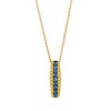 Le Vian® Blueberry Sapphire™ Beaded Border Drop Pendant in 14K Honey Gold™