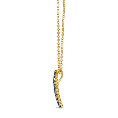 Le Vian® Blueberry Sapphire™ Beaded Border Drop Pendant in 14K Honey Gold™