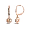 Thumbnail Image 2 of Le Vian® 0.64 CT. T.W. Chocolate Diamond® and Nude Diamond™ Flower Drop Earrings in 14K Strawberry Gold®