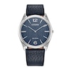 Unisex Citizen Eco-Drive® Dress Classic Blue Leather Strap Watch with Blue Dial (Model: AR3120-08L)