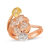 Le Vian® 0.55 CT. T.W. Diamond Flower Bypass Ring in 14K Strawberry Gold®