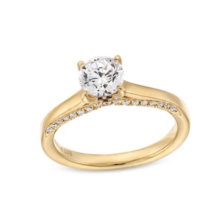 Vera Wang Love Collection 0.95 CT. T.W. Certified Diamond Solitaire Engagement Ring in 18K Gold (F/SI2