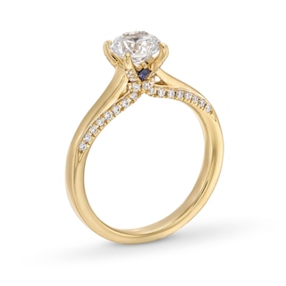 Vera Wang Love Collection 0.95 CT. T.W. Certified Diamond Solitaire Engagement Ring in 18K Gold (F/SI2