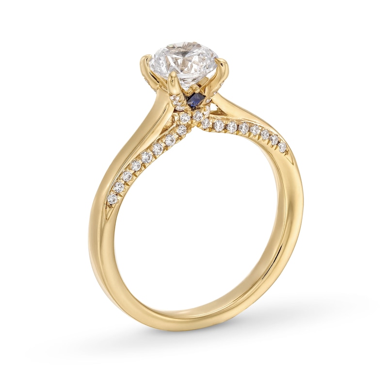 Main Image 3 of Vera Wang Love Collection 0.95 CT. T.W. Certified Diamond Solitaire Engagement Ring in 18K Gold (F/SI2)