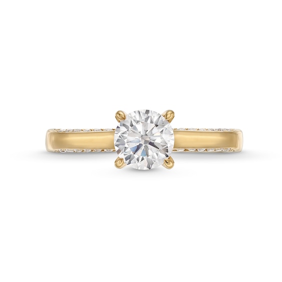 Vera Wang Love Collection 0.95 CT. T.W. Certified Diamond Solitaire Engagement Ring in 18K Gold (F/SI2