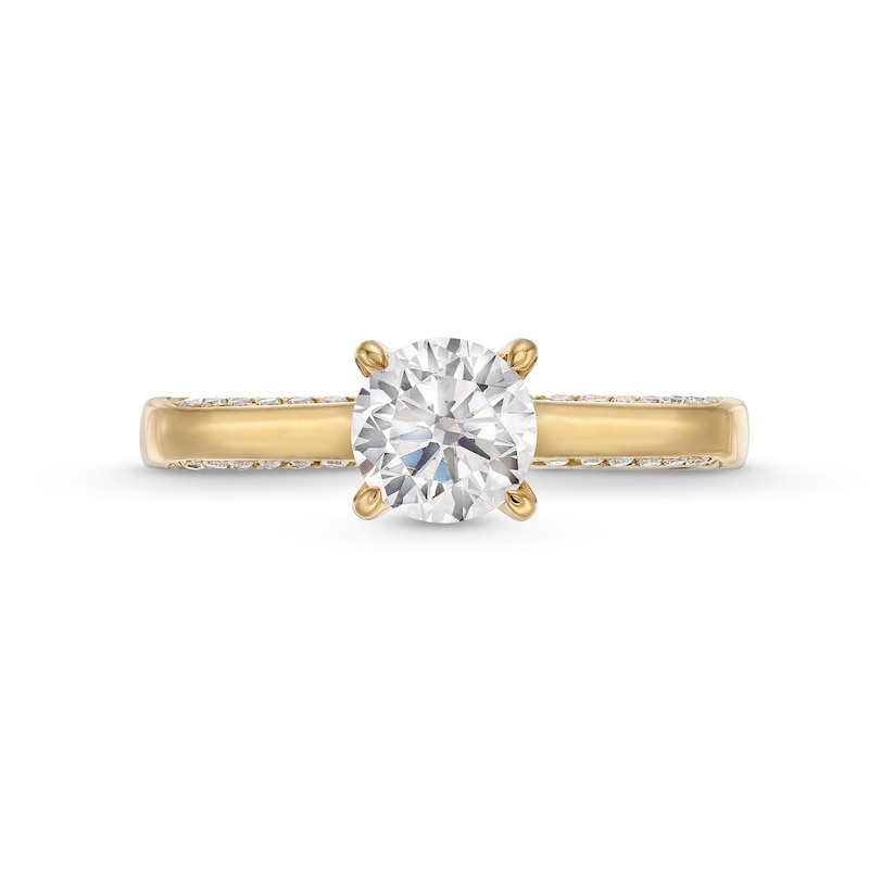 Main Image 4 of Vera Wang Love Collection 0.95 CT. T.W. Certified Diamond Solitaire Engagement Ring in 18K Gold (F/SI2)