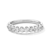 0.80 CT. T.W. Diamond Ten Stone Scallop Edge Anniversary Band in 10K Gold