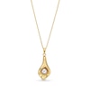 Thumbnail Image 1 of 6.0mm Freshwater Cultured Pearl Tulip Pendant in Sculpted Hollow 14K Gold