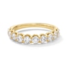 Thumbnail Image 1 of 1.20 CT. T.W. Diamond Ten Stone Scallop Edge Anniversary Band in 10K Gold