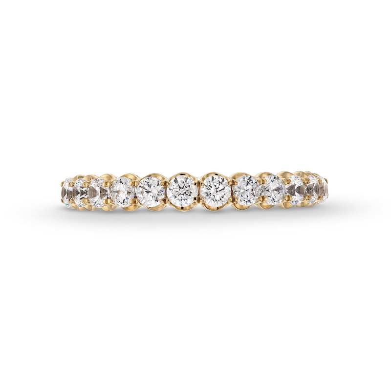 0.60 CT. T.W. Diamond Twelve Stone Scallop Edge Anniversary Band in 10K Gold