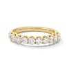 Thumbnail Image 1 of 0.80 CT. T.W. Diamond Ten Stone Scallop Edge Anniversary Band in 10K Gold