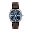 Thumbnail Image 1 of Men's Hugo Boss Skytraveller Brown Leather Strap Chronograph Watch with Blue Dial (Model: 1514194)