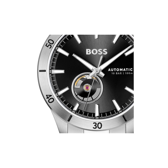 Men's Hugo Boss Troper Automatic Watch with Black Dial (Model: 1514202)