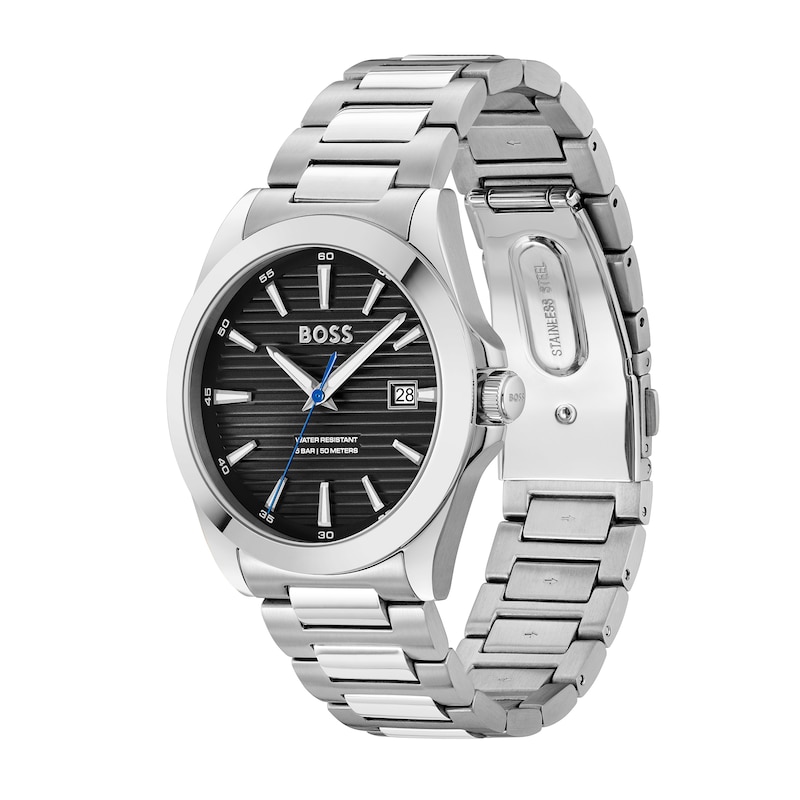 Main Image 2 of Men's Hugo Boss Strike Watch with Textured Black Dial (Model: 1514170)