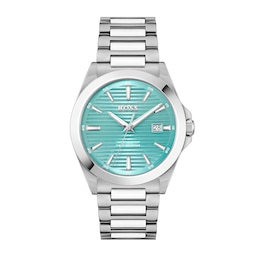 Men's Hugo Boss Strike Watch with Textured Teal Blue Dial (Model: 1514171)