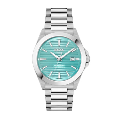 Men's Hugo Boss Strike Watch with Textured Teal Blue Dial (Model: 1514171)