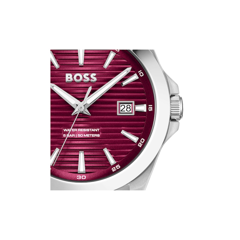 Main Image 4 of Men's Hugo Boss Strike Watch with Textured Red Dial (Model: 1514174)