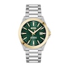 Men's Hugo Boss Strike Two-Tone IP Watch with Textured Green Dial (Model: 1514173)