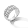 2.00 CT. T.W. Oval and Round Certified Lab-Created Diamond Multi-Row Anniversary Band in 14K White Gold (F/SI2)