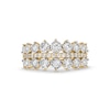 Thumbnail Image 3 of 1.00 CT. T.W. Diamond Graduated Triple Row Anniversary Band in 10K Gold