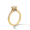 Vera Wang Love Collection 0.95 CT. T.W. Certified Diamond Split Shank Engagement Ring in 18K Gold (F/SI2)