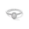 Vera Wang Love Collection CT. T.W. Oval Certified Diamond Frame Engagement Ring in 18K White Gold (F/SI2