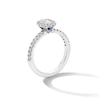 Vera Wang Love Collection CT. T.W. Oval Certified Diamond Frame Engagement Ring in 18K White Gold (F/SI2