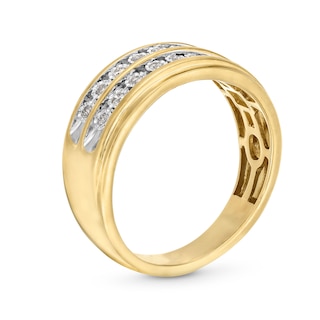 0.20 CT. T.W. Diamond Miracle Double Row Anniversary Band in 10K Gold