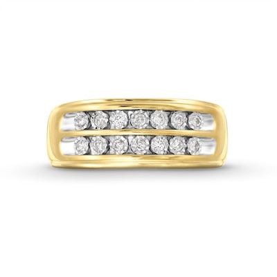 0.20 CT. T.W. Diamond Miracle Double Row Anniversary Band in 10K Gold