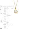 Thumbnail Image 2 of Child’s 4.0mm Pink Cubic Zirconia Solitaire Beaded Frame Pendant in 14K Gold - 13&quot;