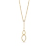 Thumbnail Image 0 of 0.085 CT. T.W. Diamond Double Marquise Drop Lariat Necklace in Sterling Silver with 14K Gold Plate