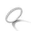 Thumbnail Image 2 of 0.40 CT. T.W. Diamond Twelve Stone Scallop Edge Anniversary Band in 10K White Gold