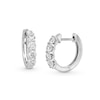 Thumbnail Image 1 of 0.50 CT. T.W. Certified Lab-Created Diamond Four Stone Huggie Hoop Earrings in 10K White Gold (F/SI2)