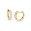 Thumbnail Image 1 of 0.50 CT. T.W. Certified Lab-Created Diamond Four Stone Huggie Hoop Earrings in 10K Gold (F/SI2)