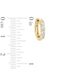 Thumbnail Image 2 of 0.50 CT. T.W. Certified Lab-Created Diamond Four Stone Huggie Hoop Earrings in 10K Gold (F/SI2)