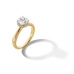 1.40 CT. T.W. Certified Lab-Created Diamond Frame Engagement Ring in 14K Gold (F/SI2)