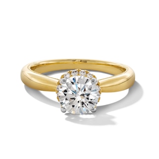 1.40 CT. T.W. Certified Lab-Created Diamond Frame Engagement Ring in 14K Gold (F/SI2)