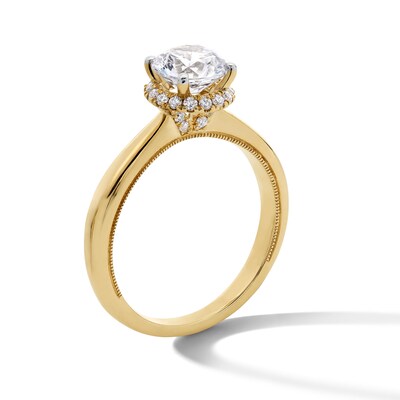 1.40 CT. T.W. Certified Lab-Created Diamond Frame Engagement Ring in 14K Gold (F/SI2)