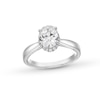 Thumbnail Image 1 of 1.40 CT. T.W. Oval Certified Lab-Created Diamond Frame Engagement Ring in 14K White Gold (F/SI2)