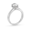 Thumbnail Image 1 of 1.40 CT. T.W. Oval Certified Lab-Created Diamond Frame Engagement Ring in 14K White Gold (F/SI2)