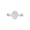 Thumbnail Image 4 of 1.40 CT. T.W. Oval Certified Lab-Created Diamond Frame Engagement Ring in 14K White Gold (F/SI2)